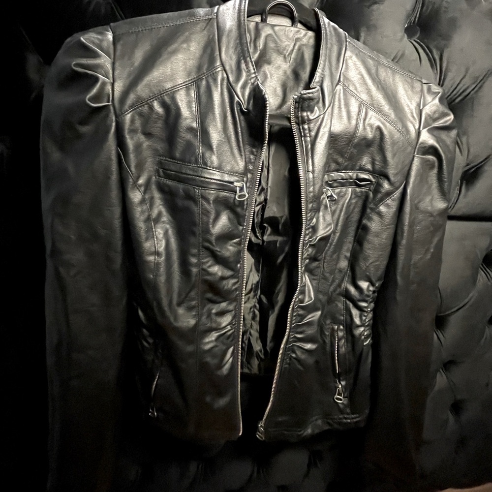 Black Faux Leather Jacket